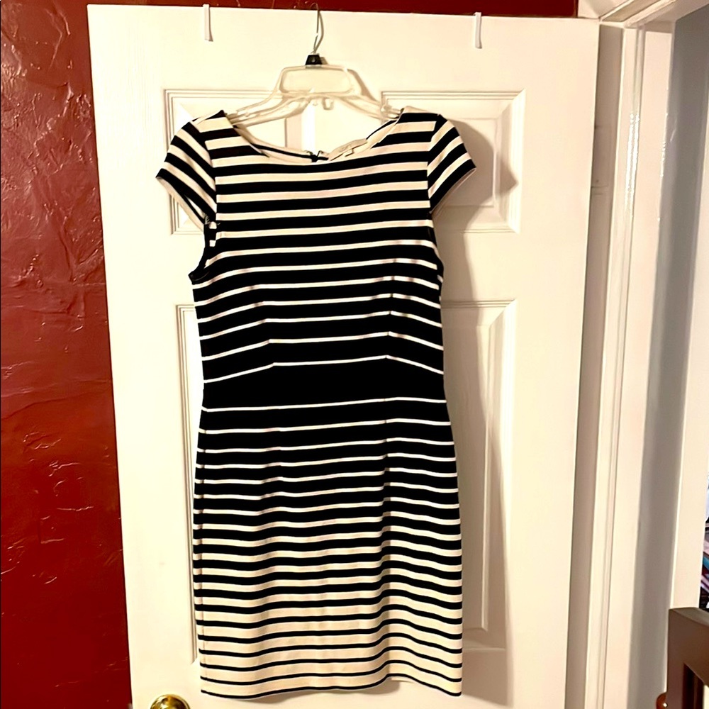 Black and White Striped Dress